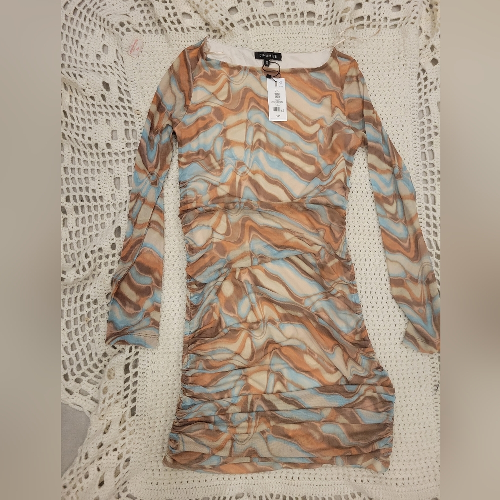 Dynamite Mesh Mini Dress - Picture 2 of 5